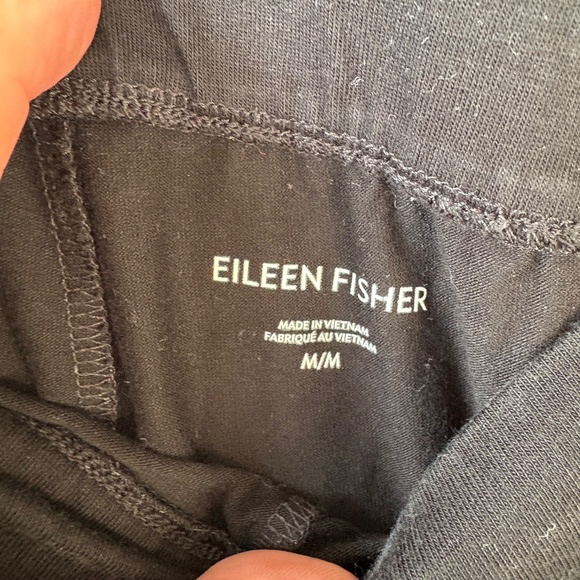 Eileen Fisher | Organic Cotton R Lantern Ankle Length Pant In Black M - Picture 2 of 5